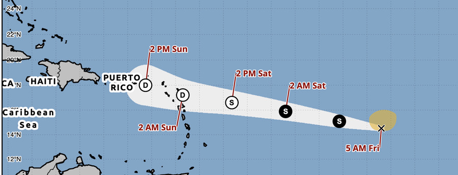 Tropische storm Dolly nadert Kleine Antillen dit weekend (Picture by: noticiacla.com)