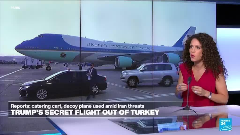 Trump maakte geheime vlucht uit Turkije wegens Iran-dreiging Trump maakte geheime vlucht uit Turkije wegens Iran-dreiging (Picture by: s.france24.com)