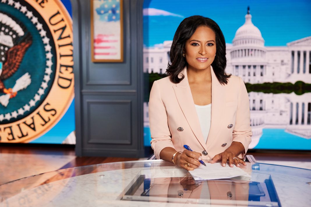 Trump eist FCC-straf voor NBC-anker Kristen Welker Trump roept op tot FCC-bestraffing van NBC News-anker Kristen Welker na 'Meet the Press'-opmerkingen (Picture by: variety.com)