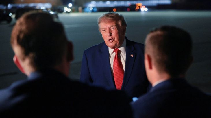 Trump zegt beslissing over ‘geheime’ vliegtuigwissel aan Secret Service toegewezen Trump zegt beslissing over 'geheime' vliegtuigwissel aan Secret Service toegewezen (Picture by: aljazeera.com)