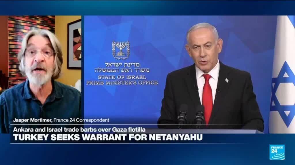Turkije vraagt arrestatiebevel Netanyahu om genocide Turkije vraagt internationaal arrestatiebevel tegen Netanyahu, spanningen lopen op (Picture by: s.france24.com)