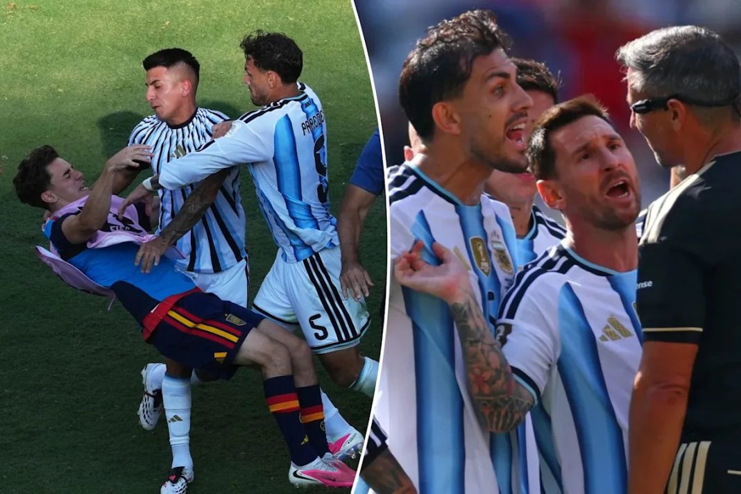 Wereldbeker-incident Argentina-Spanje leidt tot speelverboden en boetes (Photo by: yimg.com)