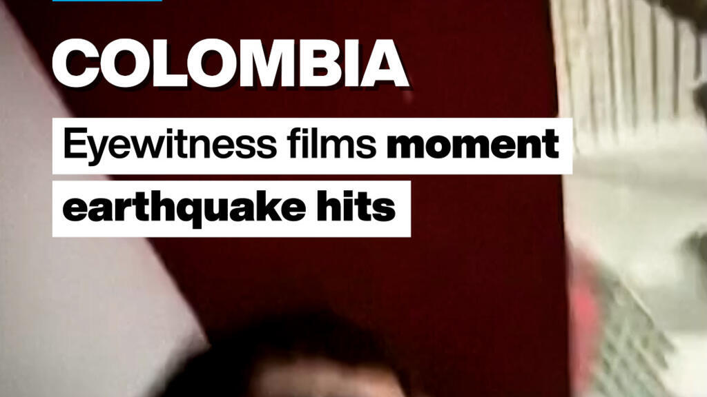 Zwaarbevening treft Colombia Eyewitnes filmt de im Zwaarbevening treft Colombia: Eyewitnes filmt de impact (Picture by: s.france24.com)