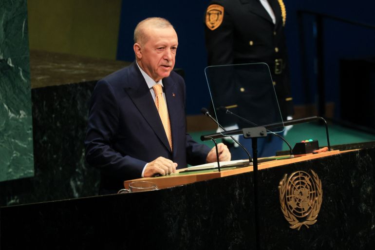 Erdogan hekelt 'genocidaal denken' van Israël in felle toespraak bij VN-Algemene Vergadering (Picture by: aljazeera.com)