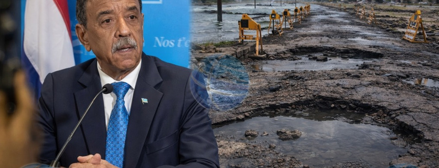 Minister Herdé: meer dan 60% van Arubaanse wegen in slechte staat (Picture by: noticiacla.com)