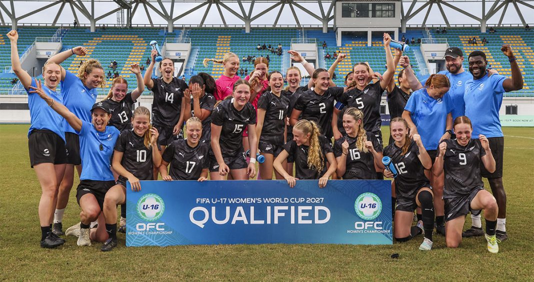 Nieuw-Zeelandse jeugdploeg plaatst zich voor WK U-17 vrouwen 2027 Nieuw-Zeelandse jeugdploeg plaatst zich voor WK U-17 vrouwen 2027 (Photo by: friendsoffootballnz.com)