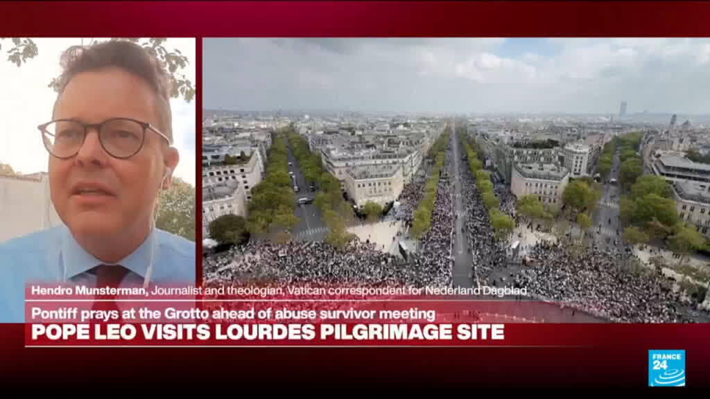 Paus Leo XIV zet bezoek aan Frankrijk voort in Lourdes (Picture by: s.france24.com)