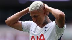 Richarlison post huilende emoji na uitsluiting Spurs Richarlison post huilende emoji na uitsluiting bij Tottenham-Liverpool bekerduels (Picture by: ichef.bbci.co.uk)