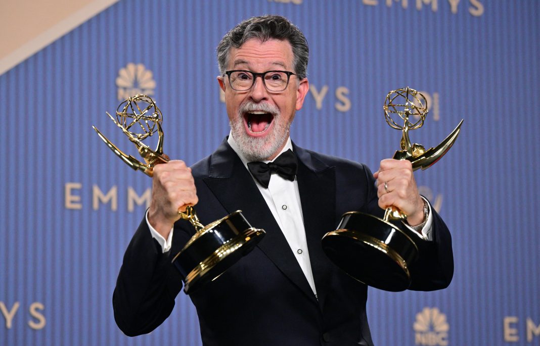 Stephen Colbert mist late night tv niet: 'Nope!' (Picture by: variety.com)