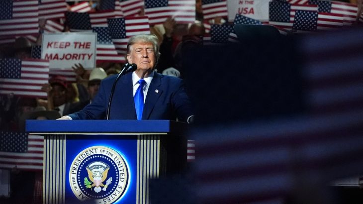 Trump belooft $5.000 dividend aan elke Amerikaan Trump belooft elke Amerikaan $5.000 als Republikeinen Huis en Senaat winnen (Picture by: aljazeera.com)