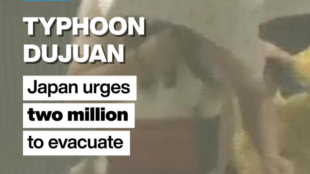 Tyfoon Dujuan trekt op Japan af: bijna twee miljoen mensen opgeroepen te evacueren (Picture by: s.france24.com)