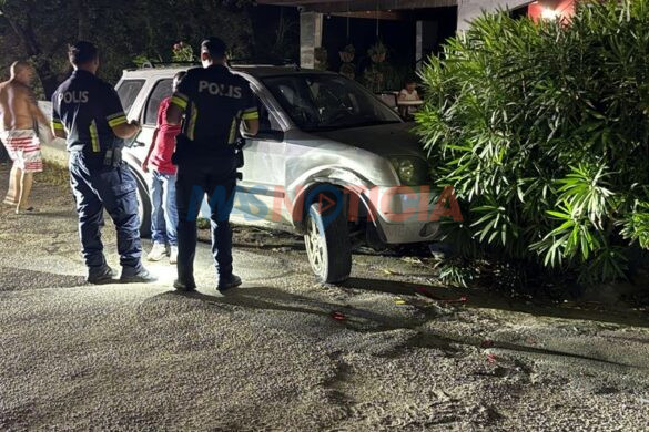 Vermoedelijk dronken bestuurder veroorzaakt schade in Paradera (Picture by: masnoticia.com)