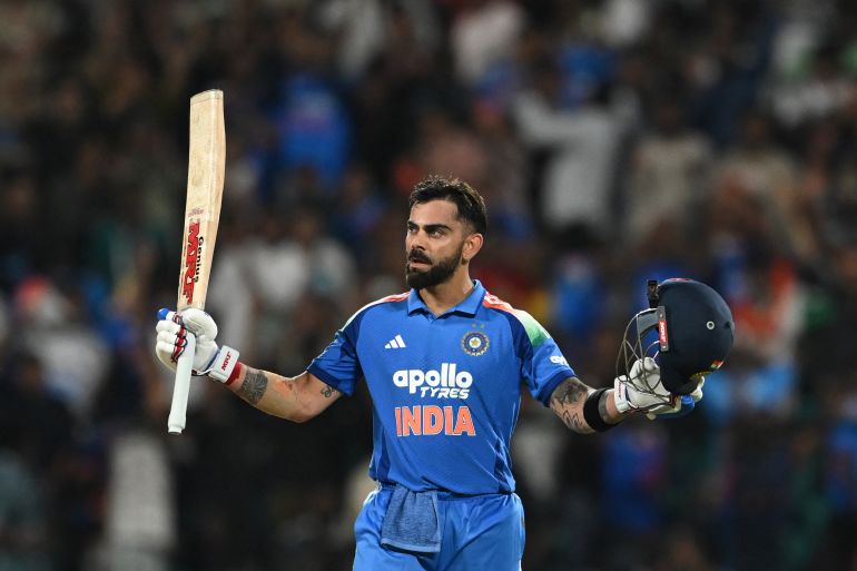 Virat Kohli passeert grens van 15.000 ODI-runs bij overwinning India op West Indies (Picture by: aljazeera.com)