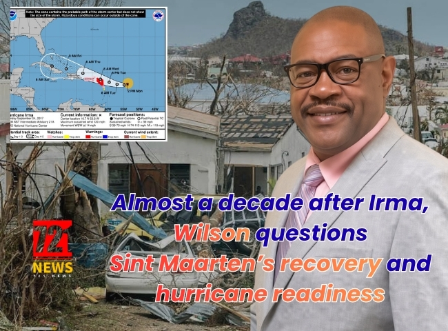 Wilson vraagt om eerlijke balans van herstel Sint Maarten bijna tien jaar na Irma (Picture by: 721news.com)