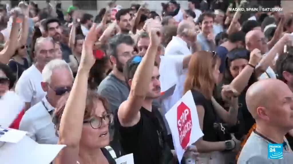 Wooncrisis drijft tienduizenden de straat op in Madrid (Picture by: s.france24.com)