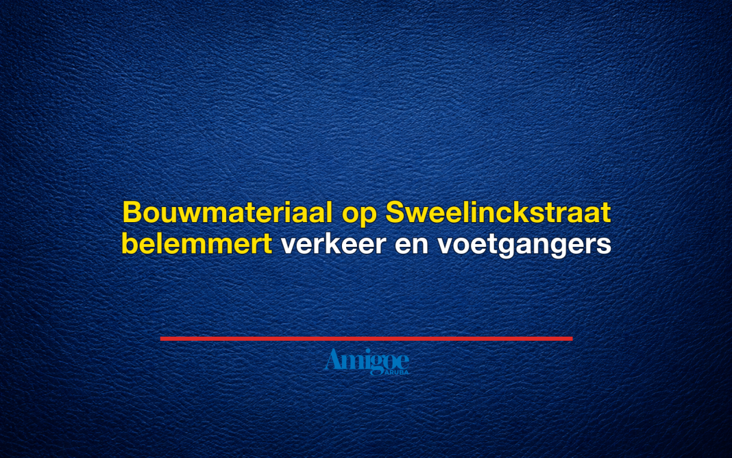 Bouwmateriaal op Sweelinckstraat belemmert verkeer en voetgangers
