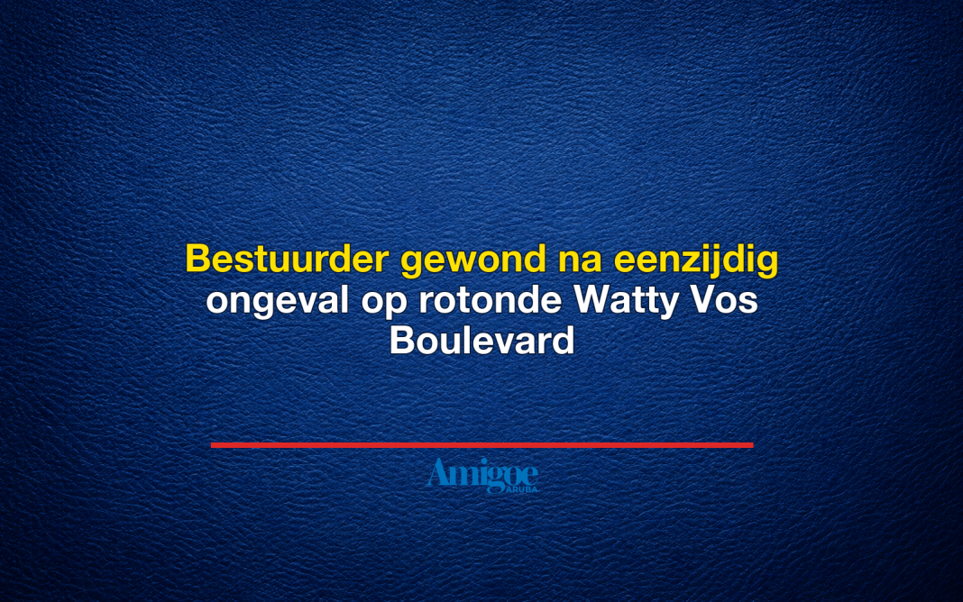 Bestuurder gewond na eenzijdig ongeval op rotonde Watty Vos Boulevard