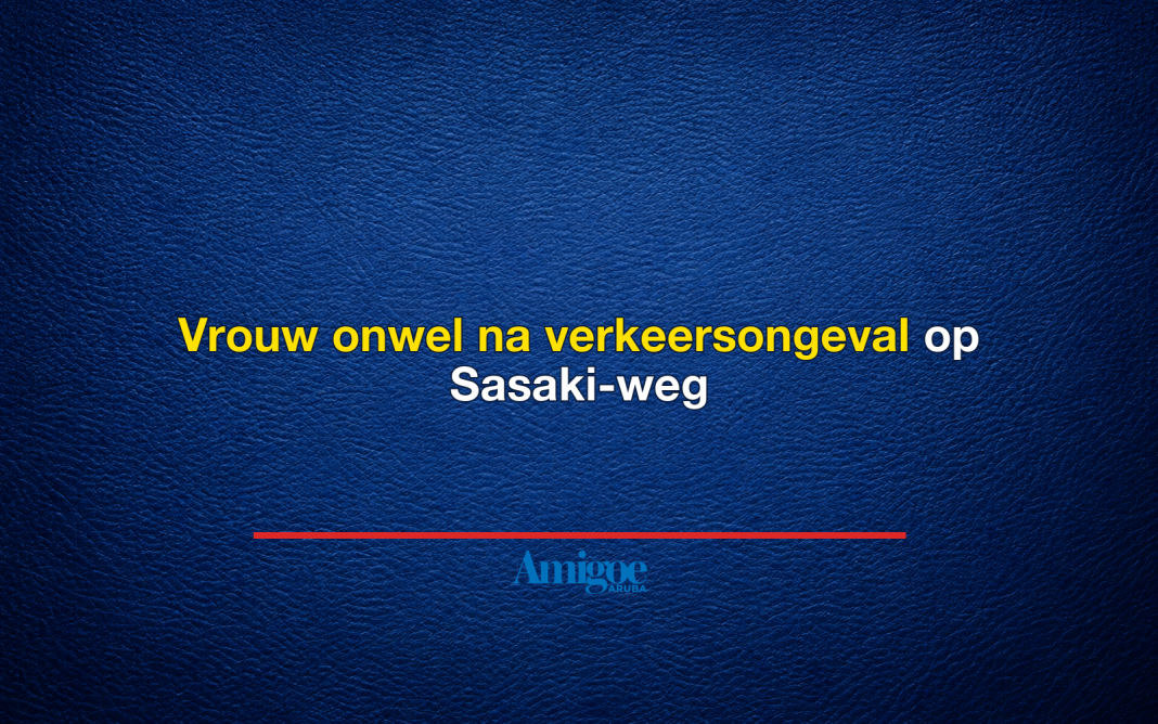 Vrouw onwel na verkeersongeval op Sasaki-weg