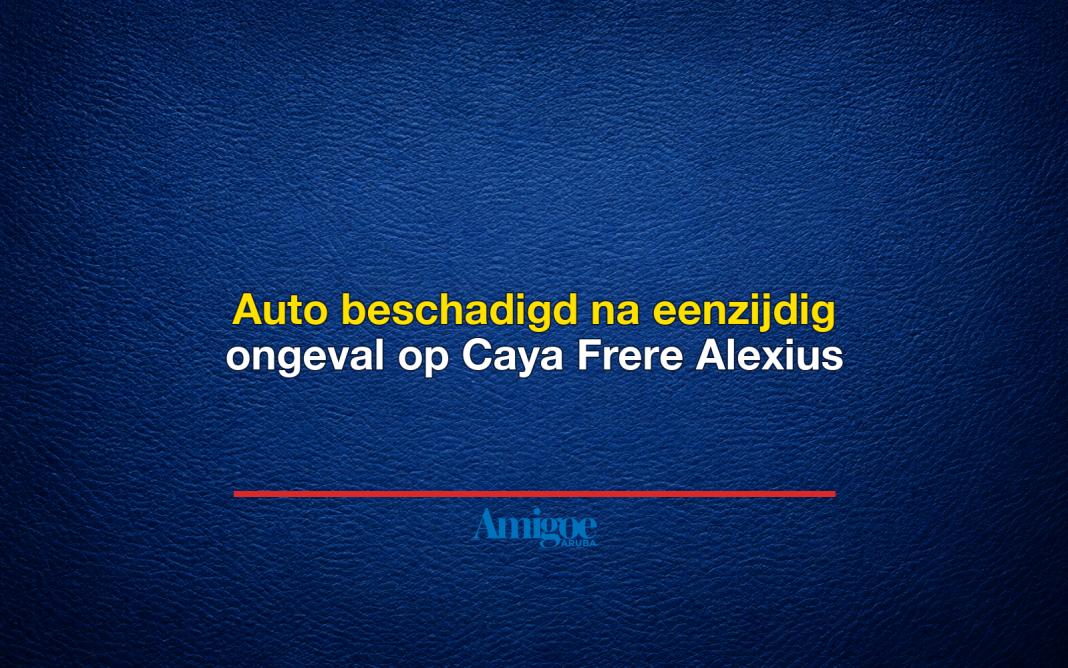 Auto beschadigd na eenzijdig ongeval op Caya Frere Alexius