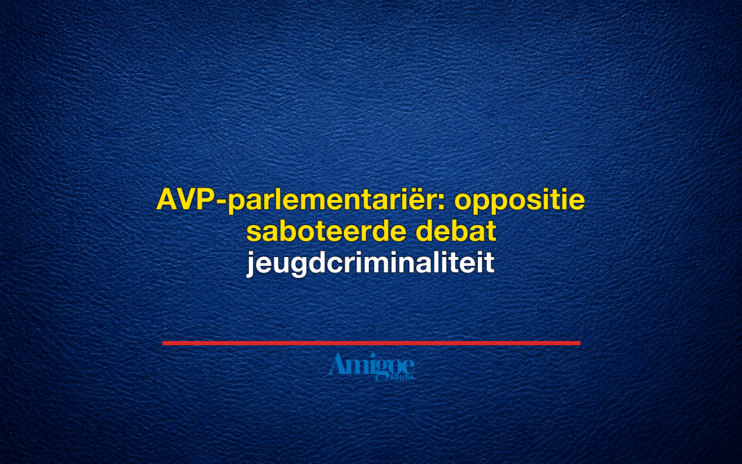 AVP-parlementariër: oppositie saboteerde debat jeugdcriminaliteit