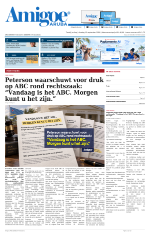 Amigoe Daily Krant — Terwijl je sliep — dinsdag 15 september 2026 — 07:00