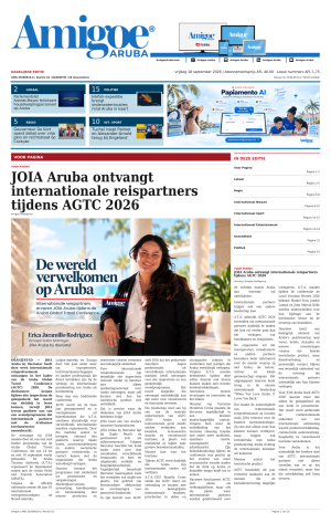 Amigoe Daily Krant — Dagelijkse Editie — vrijdag 18 september 2026 — 17:00
