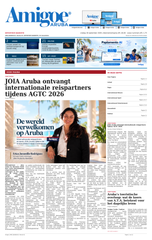 Amigoe Daily Krant — Dageditie — vrijdag 18 september 2026 — 17:00