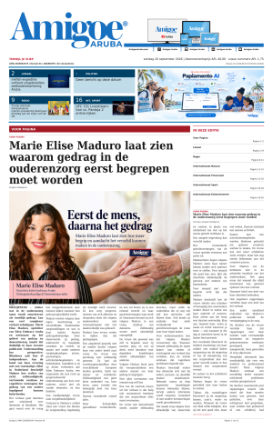 Amigoe Daily Krant — Terwijl je sliep — zondag 20 september 2026 — 07:00