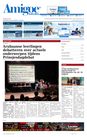 Amigoe Daily Krant — Terwijl je sliep — woensdag 23 september 2026 — 07:00